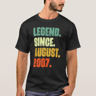 T-shirt 15 ans de légende depuis août 2007e anniversaire
