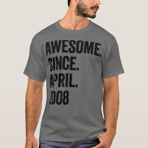 T-shirt 15 ans d'émerveillement depuis avril 2008 15e anni