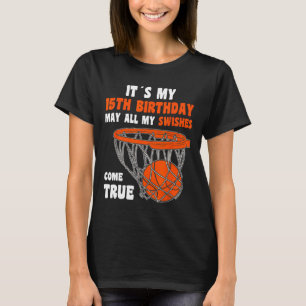 T-shirt 15 ans Joyeux 15e anniversaire Basketball 15e Bi