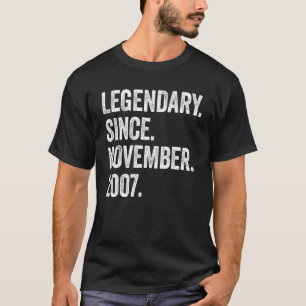 T-shirt 15 Ans Légendaire Depuis Novembre 2007 15th Bi