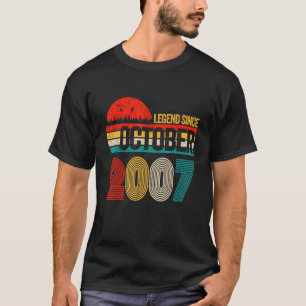 T-shirt 15 Ans Légende depuis Octobre 2007 15e Naissance