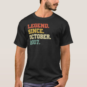 T-shirt 15 Ans Légende depuis Octobre 2007 15e Naissance