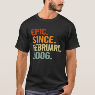 T-shirt 15 Ans Rétro Anniversaire Cadeau Epic Depuis Févri