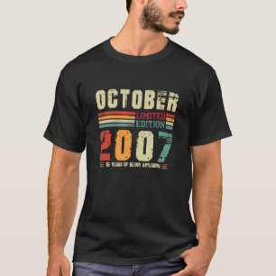 T-shirt 15 Ans Rétro Anniversaire Magnifique Depuis Octobr