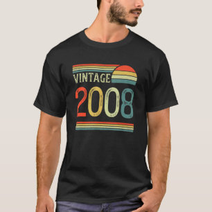 T-shirt 15 Ans Vintage 2008 Fabriqué En 2008 15ème Naissan