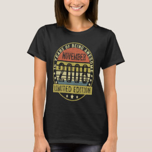 T-shirt 15 ans Vintage novembre 2008 15e anniversaire