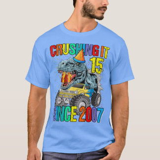 T-shirt 15 Le Concaster Depuis 2007 Monster Truck Dinosaur