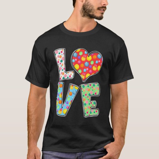 T-shirt 15 septembre Polka Dot Love Heart International (Devant)