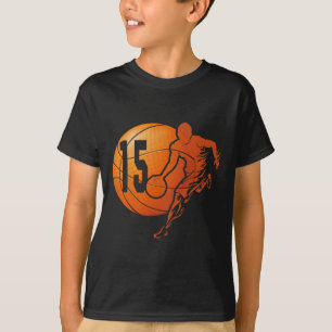T-shirt 15e anniversaire Amusant Basketball Lover 15 ans G