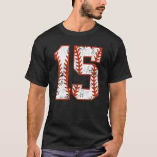T-shirt 15e anniversaire Baseball Quinze 15 ans Garçon Gir