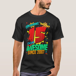 T-shirt 15e Anniversaire Comic Style stupéfiant depuis 200