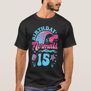 T-shirt 15e anniversaire Mermaid 15 ans Ocean Theme Party