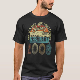 T-shirt 15e anniversaire Retro 15 ans Vintage février
