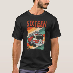 T-shirt 16 ans 16e anniversaire garçon pompier Tru