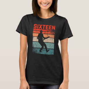 T-shirt 16 Ans 16e Anniversaire Guitare Guitare Joueur Gui