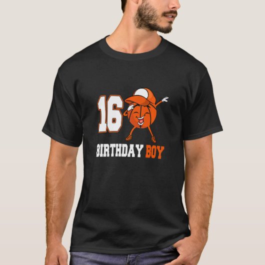 T-shirt 16 ans Basketball de baseball 16e anniversaire gar (Devant)