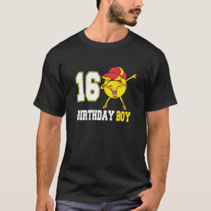 T-shirt 16 ans Dabbing Softball 16th Birthday Boy Tee
