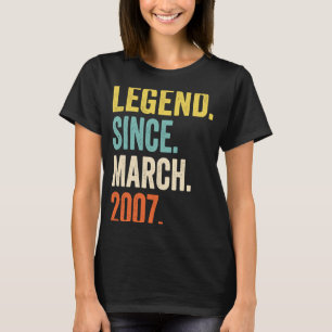 T-shirt 16 Ans Légende Garçon Depuis Mars 2007 16e Birt