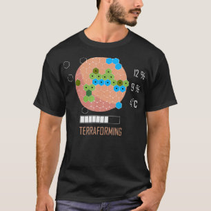 T-shirt 16 Bit Mars est une chemise Terraformante - Jeu de