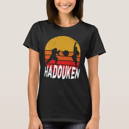 T-shirt 16 bit Retro HADOUKEN Fighter 1 (Devant)