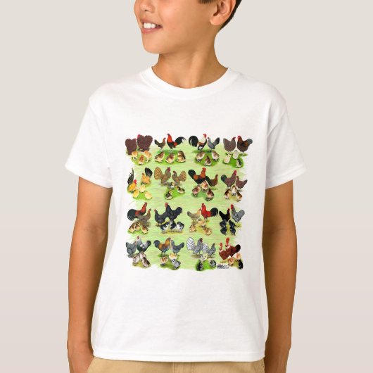 T-shirt 16 Familles de poulet (Devant)