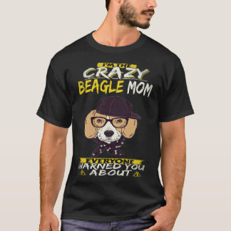 T-shirt 16 Je suis la folle maman Beagle Beagle