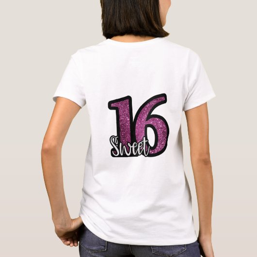 T-shirt 16 Joyeux anniversaire (Dos)