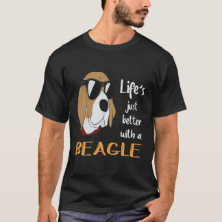 T-shirt 16 La vie est juste meilleure avec un Beagle