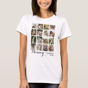 T-shirt 16 photos collage de photos de maman Souvenir