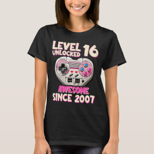 T-shirt 16ans Anniversaire fille gamer 16ème 16 ans Annive