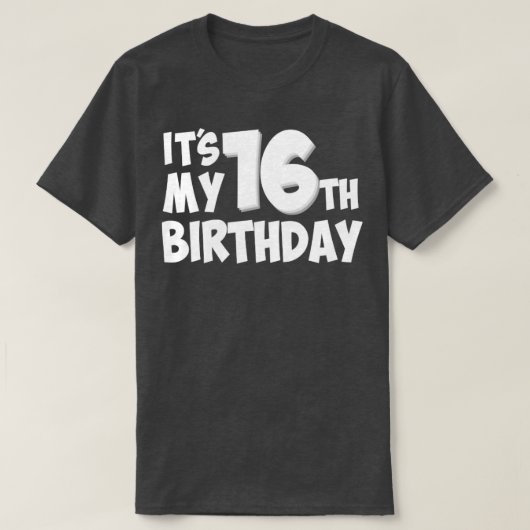 T-shirt 16e anniversaire (Design devant)