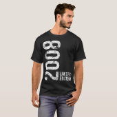 T-shirt 16E Anniversaire 16 Ans Jeune Fille Garçon 2008 (Devant entier)