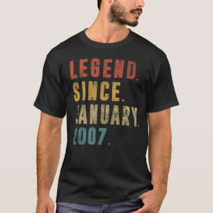 T-shirt 16e anniversaire 16 ans légende depuis le 20 janvi