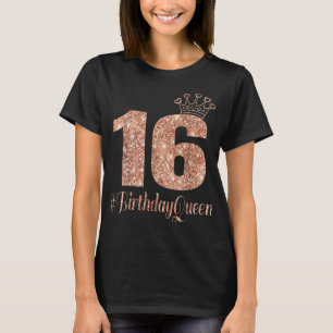 T-shirt 16e anniversaire Ado Sweet sixteen 16 Rose