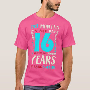 T-shirt 16e anniversaire Enfants Cadeau 16 ans Garçons Fil