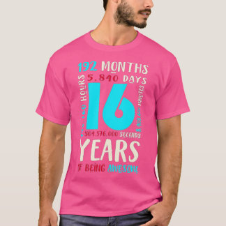 T-shirt 16e anniversaire Enfants Cadeau 16 ans Garçons Fil