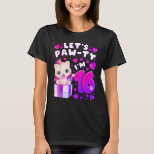 T-shirt 16e anniversaire, fille 16 ans, chaton, numéro 16