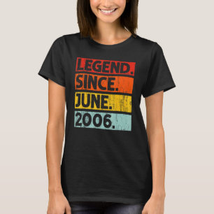 T-shirt 16e anniversaire Légende depuis juin 2006 16 ans