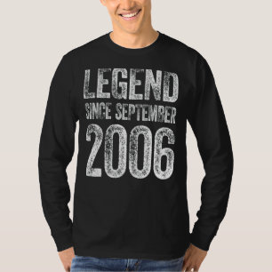 T-shirt 16e anniversaire Septembre Né 16 ans Légende depui