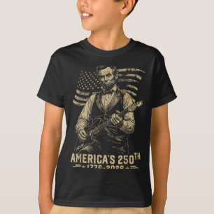 T-shirt 16e président jouant de la guitare 4 juillet 250e