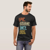 T-shirt 16th Wedding Anniversary For Him Epic Husband Sinc (Devant entier)