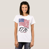 T-shirt 1776 a affligé le drapeau américain (Devant entier)