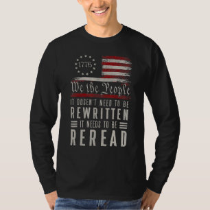 T-shirt 1776 Drapeau Américain Nous, Le Peuple Dont Il A B