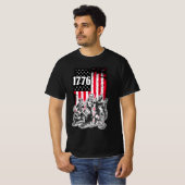 T-shirt 1776 Drapeau avec image de Spirit of 76 Musiciens (Devant entier)