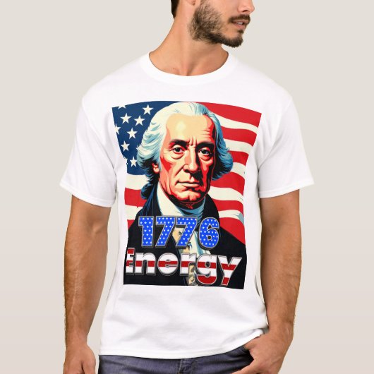 T-shirt 1776 Énergie George Washington Chemise A (Devant)