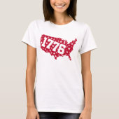 T-shirt 1776 États-Unis 4 juillet Unisex (Devant)
