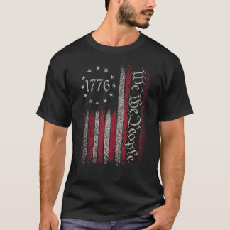 T-shirt 1776 Independence Day American Flag the People Con