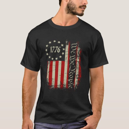 T-shirt 1776 Nous Le Peuple Constitution Patriotique Améri (Devant)
