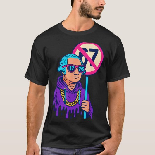 T-shirt 1776 Plus de 67 Meme drôle George Washington Drip (Devant)