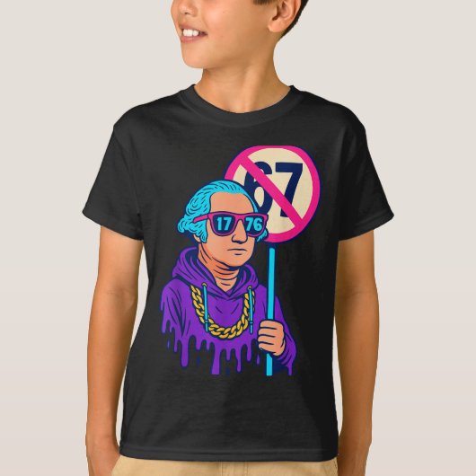 T-shirt 1776 Plus de 67 Meme drôle George Washington Drip (Devant)
